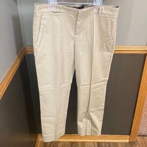 Banana Republic tan sateen pants size 8P NWT
